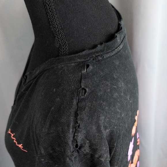 PINK Victoria's Secret Charcoal Tee with Coral Logo - Picture 6 of 14